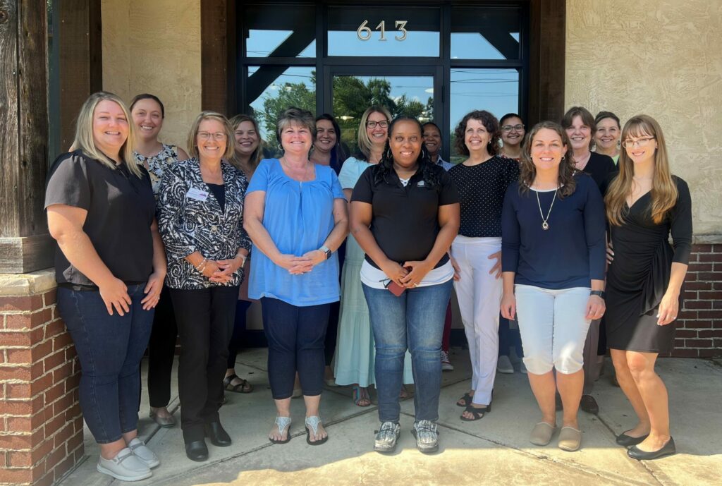 Team members standing together